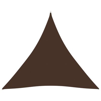 vidaXL Sunshade Sail Oxford Fabric Triangular 4x4x4 m Brown