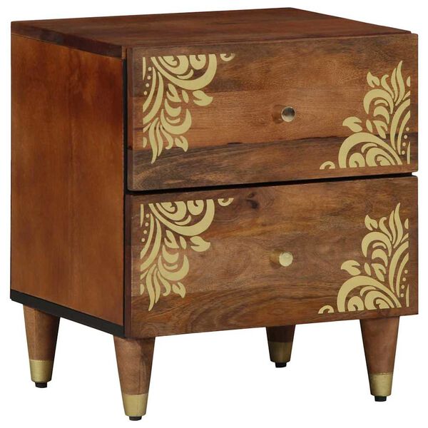vidaXL Bedside Cabinet Honey Brown 40 x 33 x 46 cm Solid Mango Wood