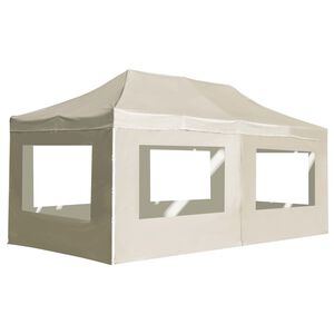 vidaXL Professional Folding Party Tent with Walls Aluminium 6x3 m Cream