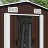 vidaXL Garden Shed Brown 257x990x181 cm Galvanised steel