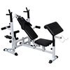 vidaXL Weight Bench with Weight Rack, Barbell and Dumbbell Set 90 kg