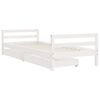vidaXL Kids Bed Frame with Drawers White 90x200 cm Solid Wood Pine