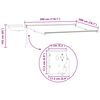 vidaXL Electric Retractable Awning Frame White 3 x 2 m Steel