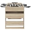 vidaXL Football Table 2 pcs Sonoma Oak 146.5 x 74 x 85 cm