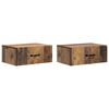 vidaXL Wall-Mounted Bedside Cabinet 2 pcs Old Wood 49 x 34.5 x 20 cm