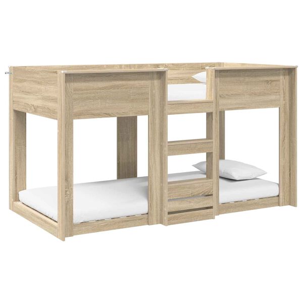 vidaXL Bunk Bed for Kids Sonoma Oak 90 x 190 cm Engineered Wood