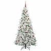 vidaXL Artificial Hinged Christmas Tree White 210 cm PE and PVC