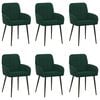 vidaXL Dining Chairs 6 pcs Velvet Dark Green 57 x 50 x 85 cm