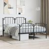 vidaXL Metal Bed Frame without Mattress with Footboard&nbsp;Black 140x200cm