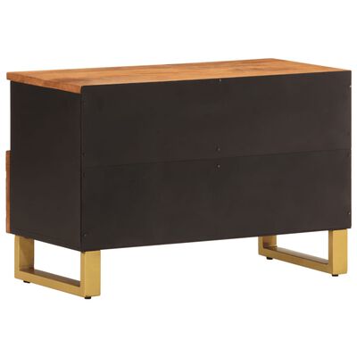 vidaXL TV Cabinet Brown and Black 70x33.5x46 cm Solid Wood Mango