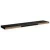 vidaXL Floating Wall Shelves 2 pcs Black 120x23.5x3.8 cm MDF