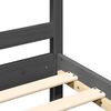 vidaXL Bed Frame without Mattress Grey 200x200 cm Solid Wood Pine