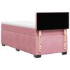 vidaXL Box Spring Bed with Mattress Pink 80x200 cm Velvet