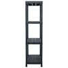vidaXL Storage Shelf Racks 2 pcs Black 60x30x138 cm Plastic
