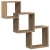 vidaXL Wall Cube Shelves Artisan Oak 68x15x68 cm Engineered Wood