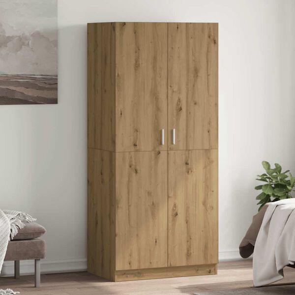 vidaXL Wardrobe Artisan Oak 80x52x180 cm Engineered Wood