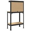 vidaXL Work Benches with Shelf Black 81 x 41 x 145 cm Engineered Wood