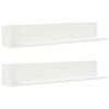 vidaXL Wall Shelves 2 pcs White 100x16.5x16.5 cm Engineered Wood