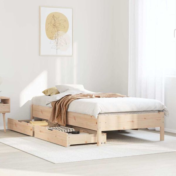 vidaXL Bed Frame without Mattress 90x200 cm Solid Wood Pine