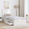 vidaXL Bed Frame with Headboard White 90 x 190 cm Engineered Wood