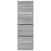 vidaXL Shoe Cabinet with 4 Flip-Drawers Grey Sonoma 60x34x187.5 cm