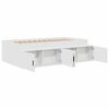 vidaXL Storage Bed Frame White 90 x 200 cm Engineered wood