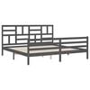 vidaXL Bed Frame without Mattress Grey 200x200 cm Solid Wood