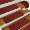 vidaXL Stair Mats Self-adhesive 20 pcs 65x21x4 cm Bordeaux Red Rectangular Edge