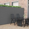 vidaXL Garden Fence Double-Sided Grey 1.8x5 m PVC