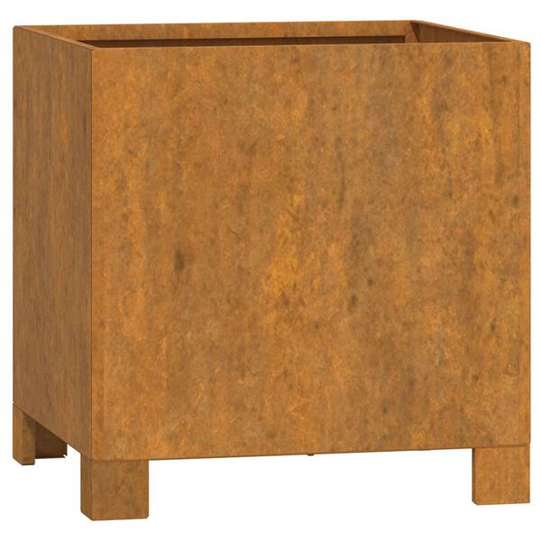 vidaXL Planter with Legs Rusty 30x30x30 cm Corten Steel