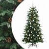 vidaXL Artificial Christmas Tree with Bauble 120 cm 150 LEDs