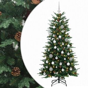 vidaXL Artificial Christmas Tree with Bauble 120 cm 150 LEDs