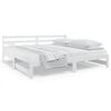 vidaXL Pull-out Day Bed without Mattress White 2x(80x200)cm