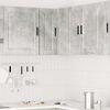 vidaXL Kitchen Wall Corner Cabinet "Porto" Concrete Grey Engineered Wood