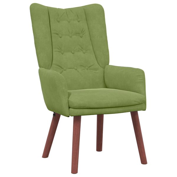 vidaXL Armchair Light Green 63 x 67 x 94 cm Velvet