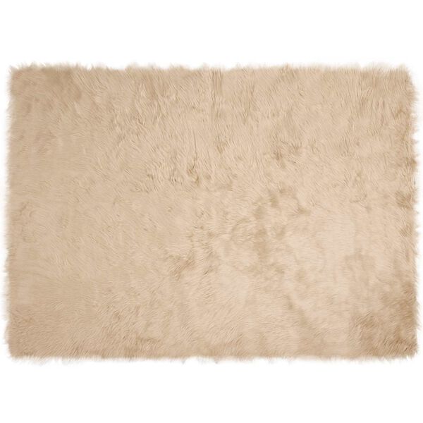 vidaXL Faux Sheepskin Rug Tafalla Beige 160 x 230 cm Polyester