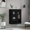vidaXL Wall Mounted Cabinet Wall-mounted Black oak 69.5 x 34 x 90 cm