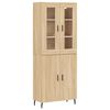 vidaXL Highboard Sonoma Oak 69.5x34x180 cm Engineered Wood