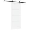 vidaXL Sliding Door White and Black 93 x 211 cm Solid Pine Wood