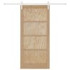 vidaXL Sliding Door Brown 93 x 202 cm Solid Pine Wood