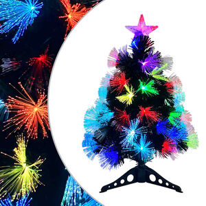 vidaXL Artificial Christmas Tree with 50 LEDs Green 64 cm PVC