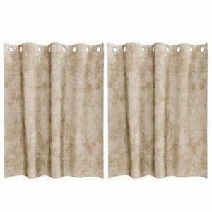 vidaXL Velvet Curtains 2 pcs Cream 140 x 140 cm Velvet