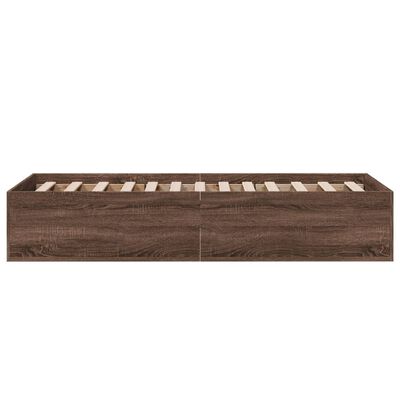 vidaXL Bed Frame Brown Oak 90x200 cm Engineered Wood