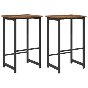 vidaXL Bar Stool 2 pcs Old Wood 40 x 32 x 64 cm Engineered Wood