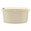 vidaXL Granite Kitchen Sink Single Basin Oval Beige