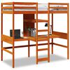 vidaXL Loft Bed Frame without mattress Wax Brown 90x190cm