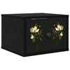 vidaXL Wall-mounted Bedside Cabinet BREMEN Black Oak 36 x 33 x 25 cm