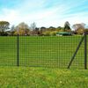 vidaXL Euro Fence Steel 25x1.5 m Grey