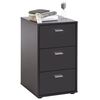 FMD Bedside Table | Black | Melamine-covered chipboard | 35x39.9x62.4 cm