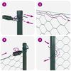 vidaXL Fence Post Green 100 x 0.4 m (13 mm mesh) Steel and PVC